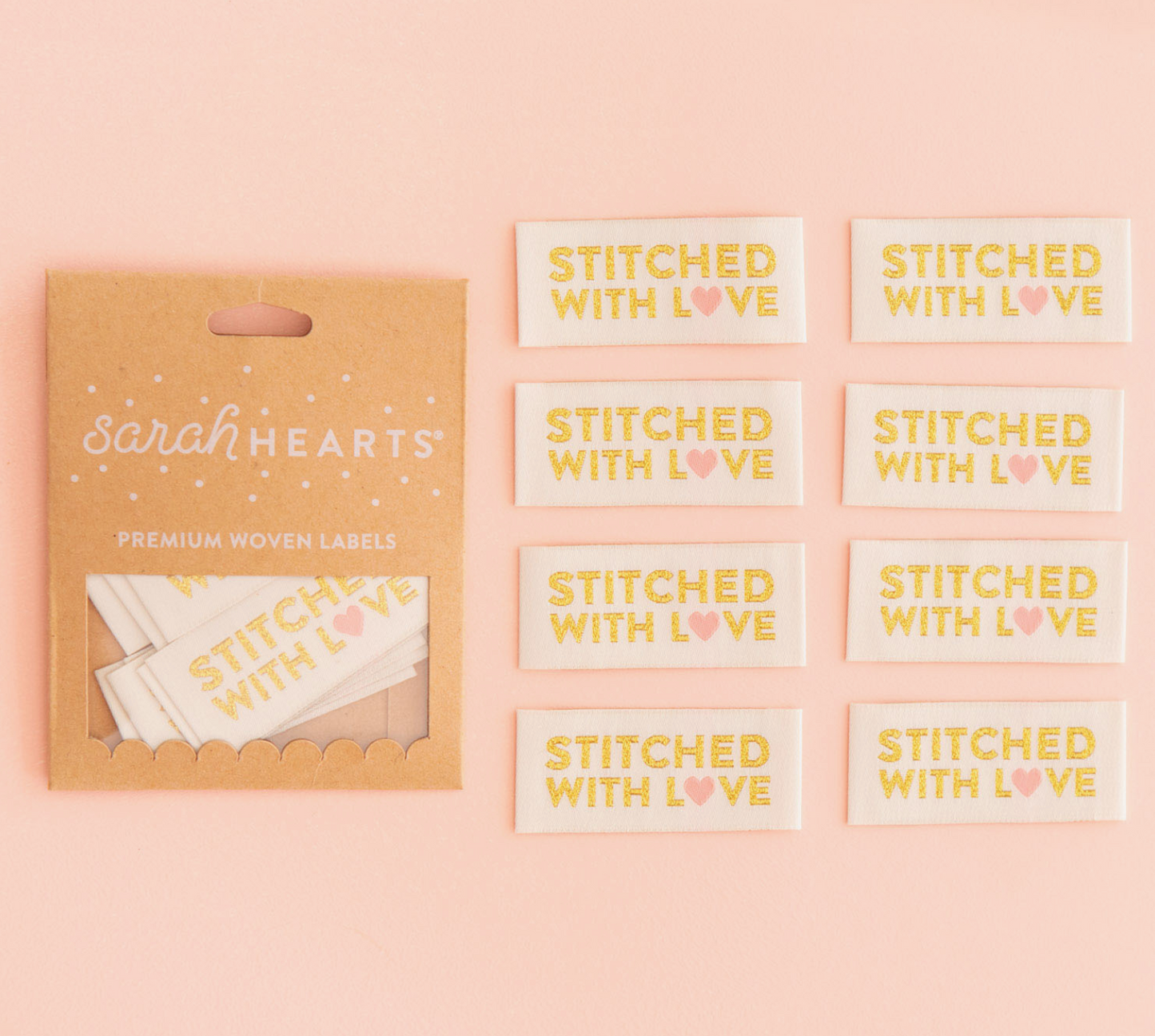 Stitched With Love - Sewing Woven Clothing Label Tags