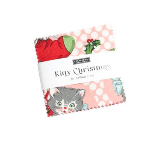 Kitty Christmas Mini Charm Squares
