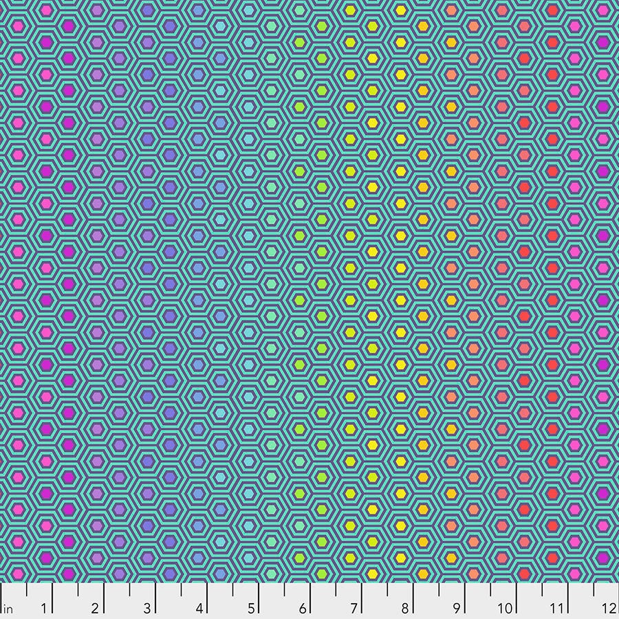 Peacock - Hexy Rainbow - True Colors by Tula Pink