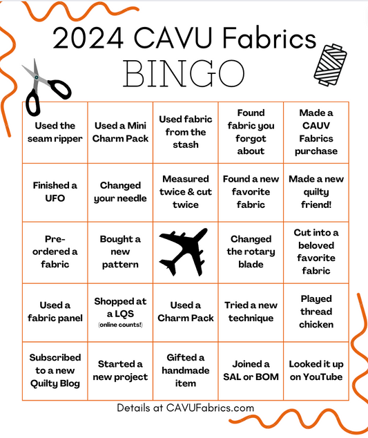 2024 CAVU Fabrics BINGO