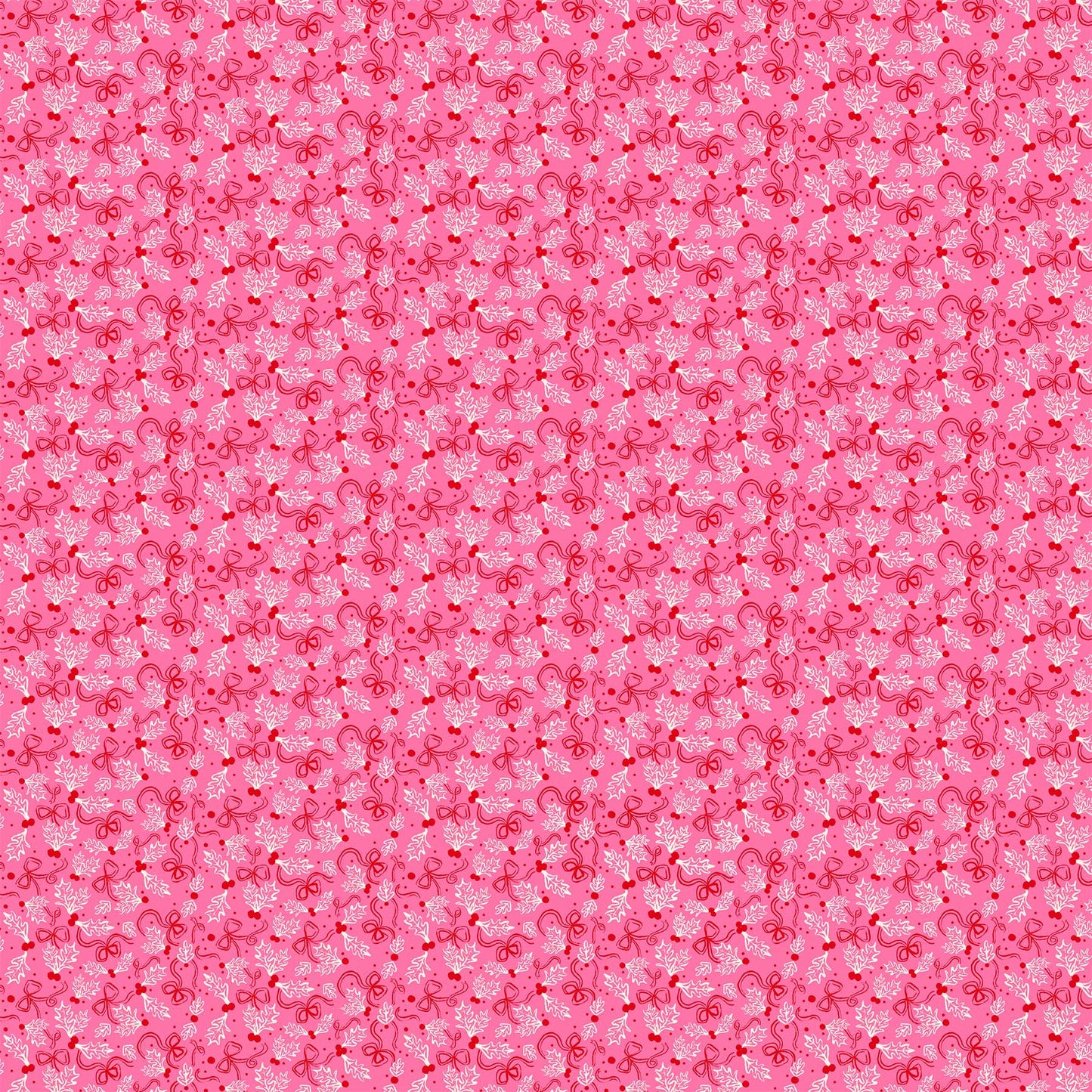 Pink Holly Bows - Merry Kitschmas by Louise Pretzel