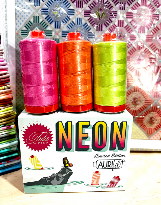 Neons Tula Pink 50wt Aurifil Thread Set