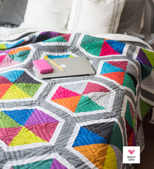 Triangle Hexies Quilt Pattern