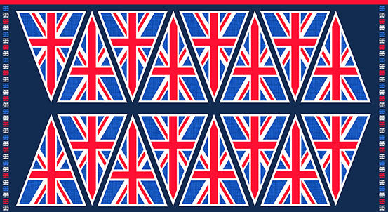 Union Jack Bunting Panel - London Revival by Makower UK
