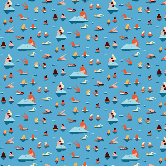 Figo Fabric Simple Pleasures - Swimmers by Naomi Wilkinson