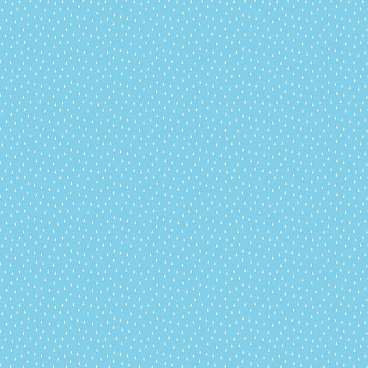 Figo Fabric Simple Pleasures - Drops on Light Blue by Naomi Wilkinson