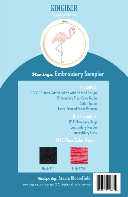 Flamingo Embroidery Sampler