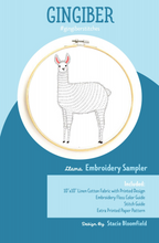 Load image into Gallery viewer, Llama Embroidery Sampler
