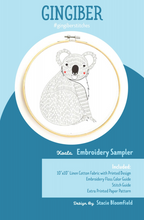 Load image into Gallery viewer, Koala Embroidery Sampler
