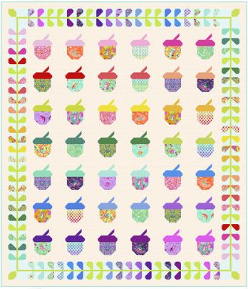 Nutty Quilt Kit in Tiny Beasts by Tula Pink