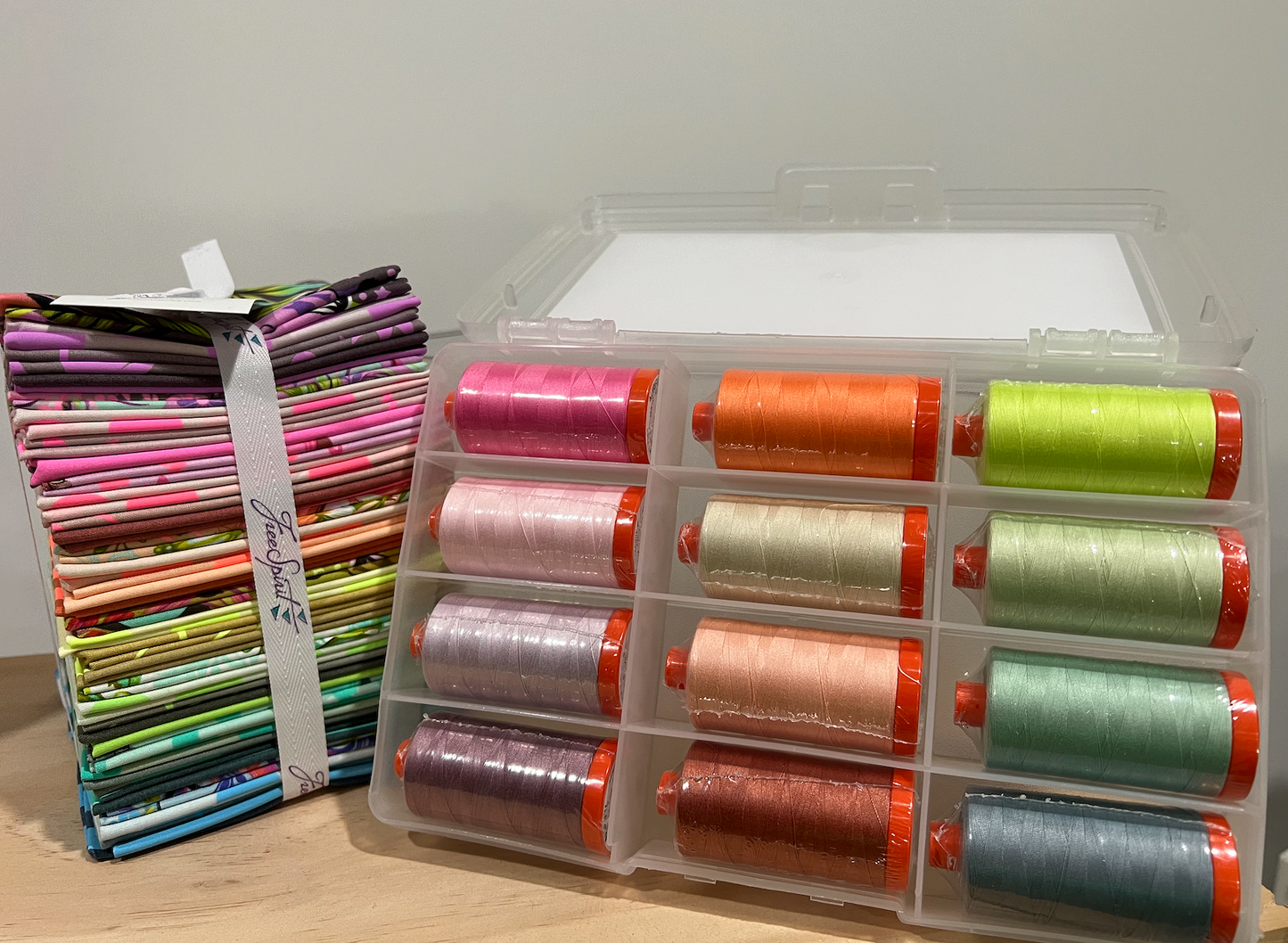 Neons & Neutrals Tula Pink 50wt Aurifil Thread Set