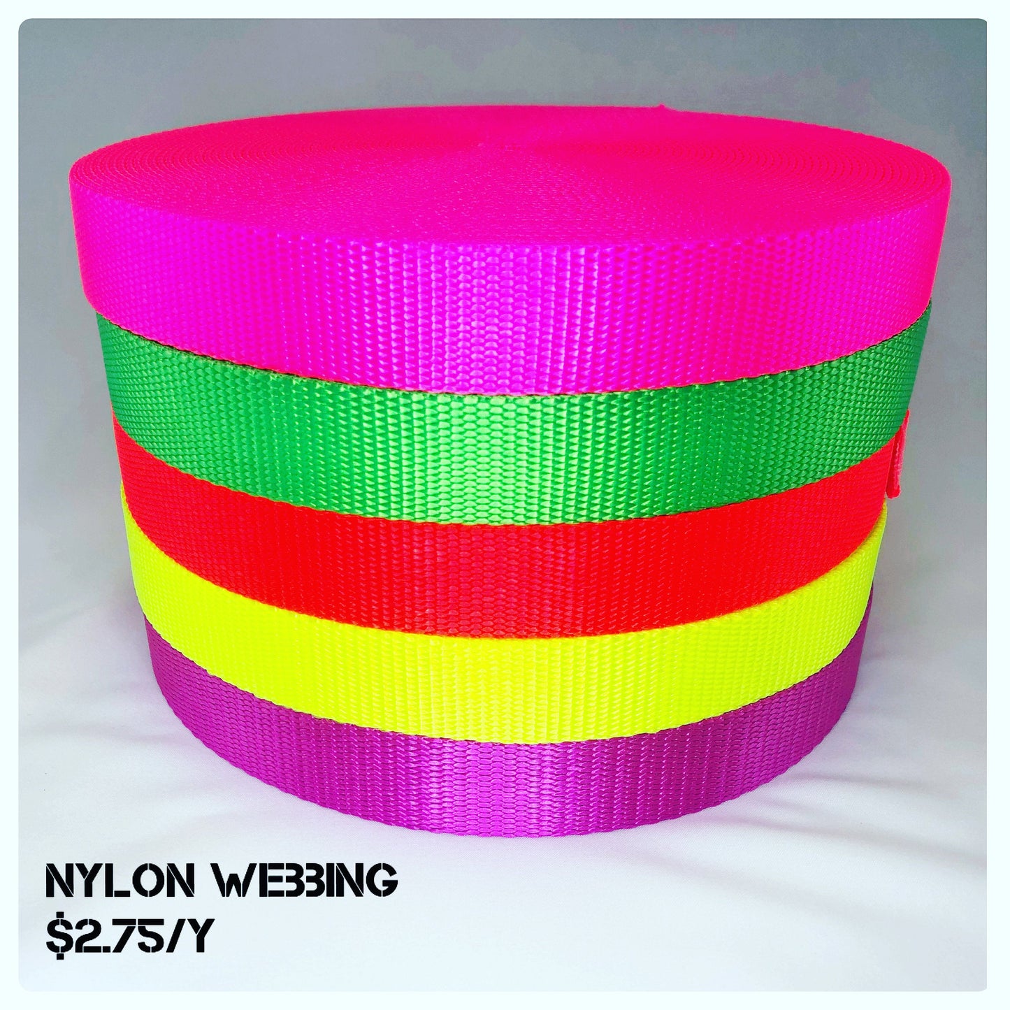Neon Nylon Webbing 1"