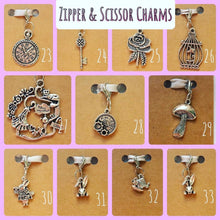 Load image into Gallery viewer, Limited Edition Alice in Wonderland Zipper or Scissor Charms
